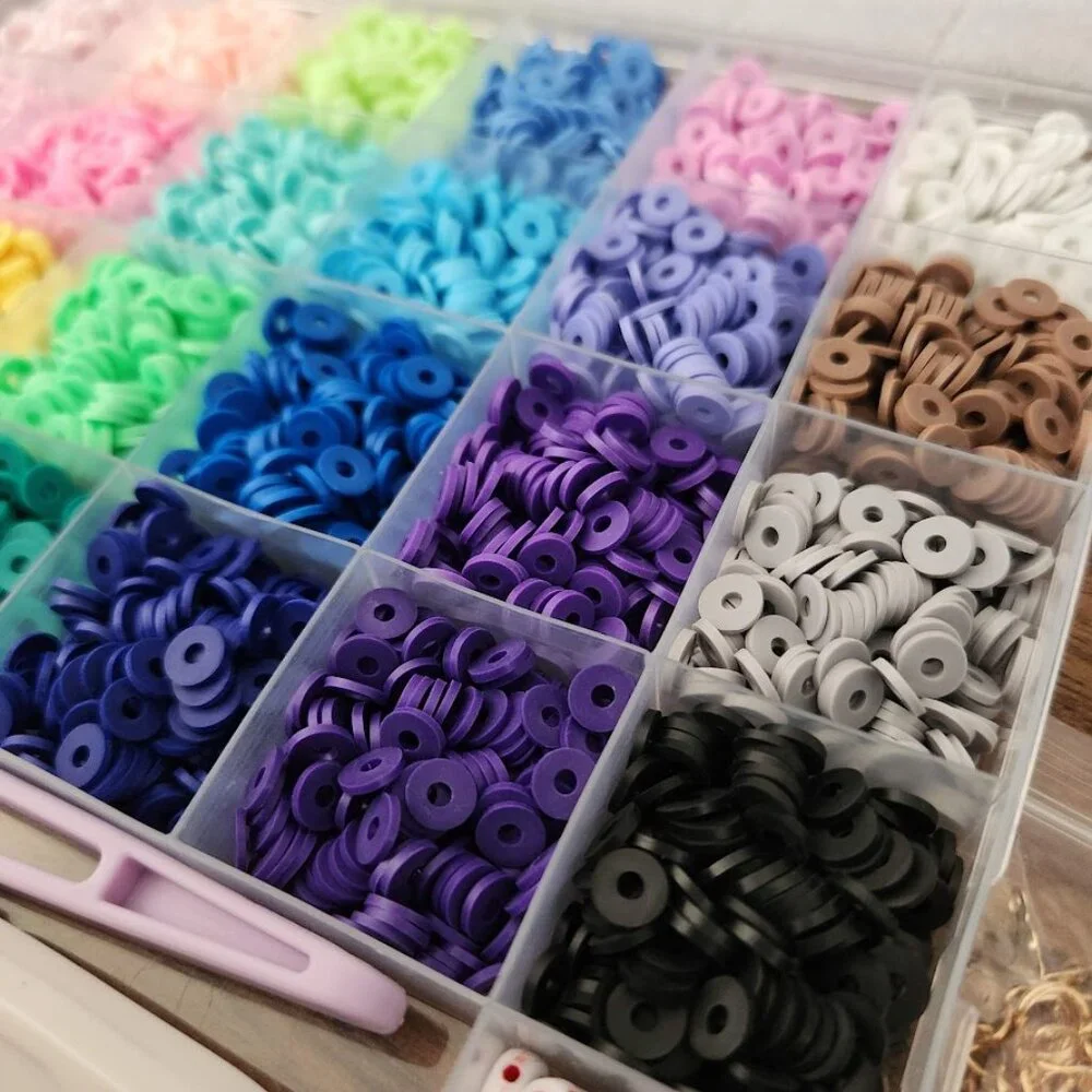 NEW Jewelry Making Kit 6000 Polymer Clay Beads Bracelet Charms Craft Kit Craftin
